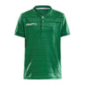 Pro Control Button Jersey Jr - Green/White - Front