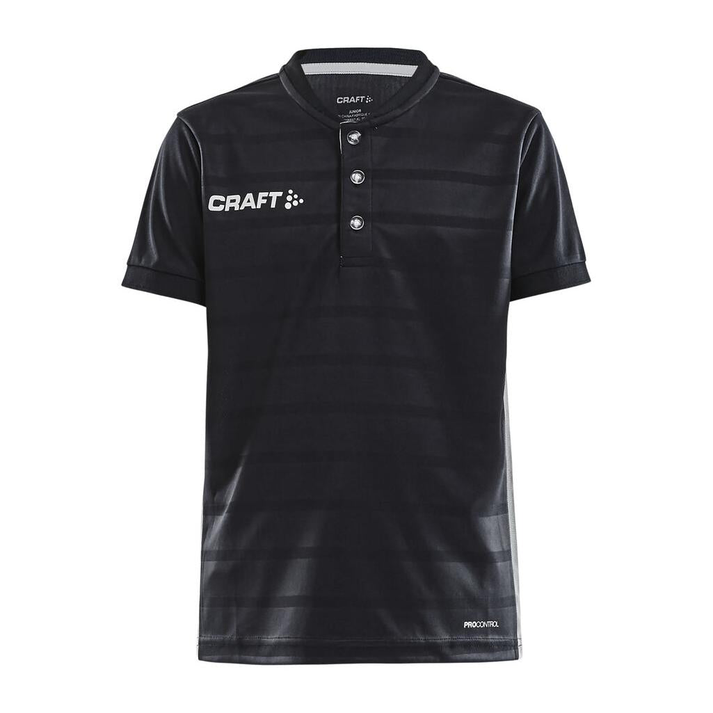 Pro Control Button Jersey Jr - Black/White - Front