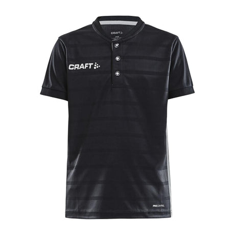 Pro Control Button Jersey Jr - Black/White - Front