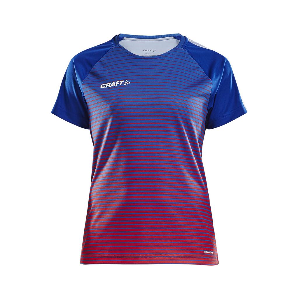 Pro Control Stripe Jersey W - Club Cobolt/Bright Red - Front