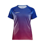 Pro Control Stripe Jersey W - Club Cobolt/Bright Red - Front