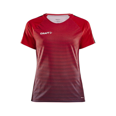 Pro Control Stripe Jersey W - Red/Navy - Front