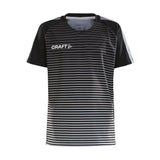 Pro Control Stripe Jersey Jr - Black/Silver - Front