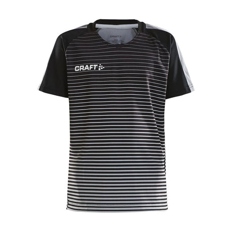 Pro Control Stripe Jersey Jr - Black/Silver - Front