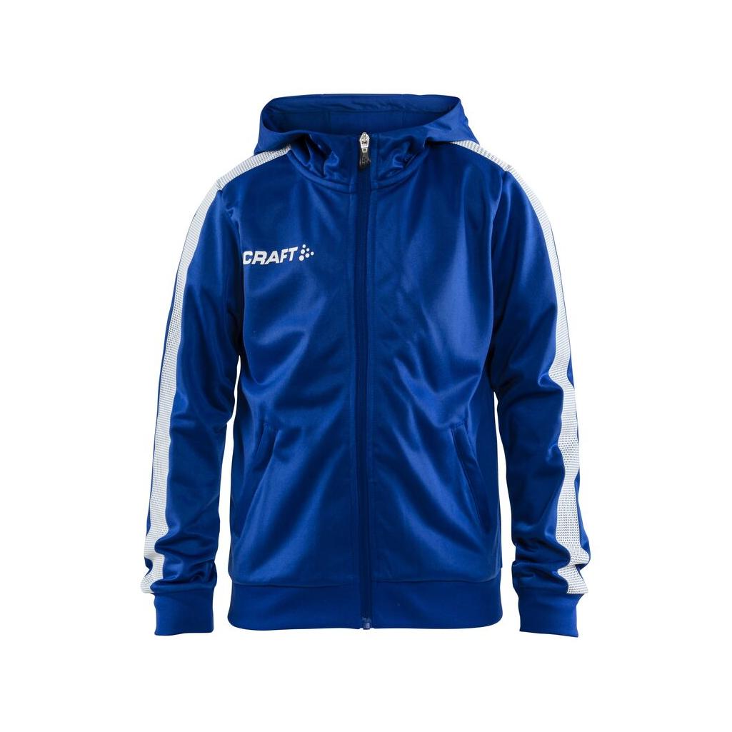 Pro Control Hood Jacket Jr - Club Cobolt/White - Front