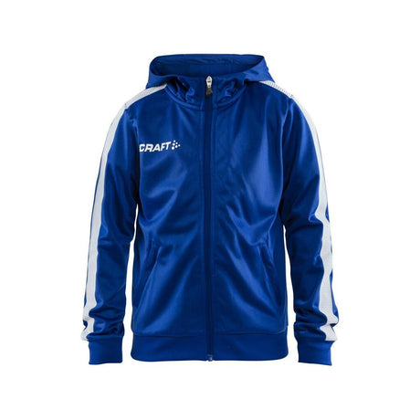 Pro Control Hood Jacket Jr - Club Cobolt/White - Front