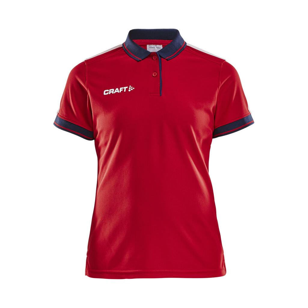 Pro Control Poloshirt W - Red/Navy - Front