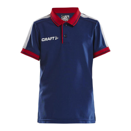 Pro Control Poloshirt Jr - Navy/Bright Red - Front