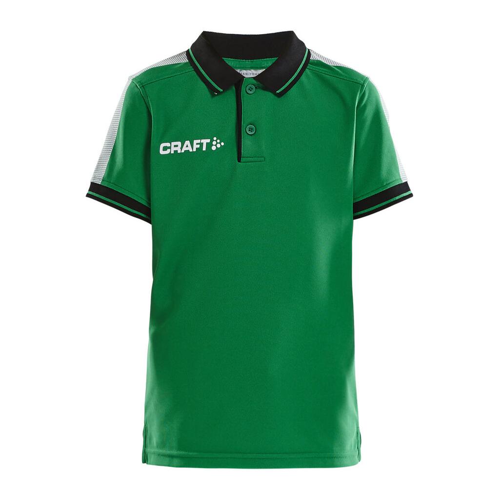 Pro Control Poloshirt Jr - Green/Black - Front