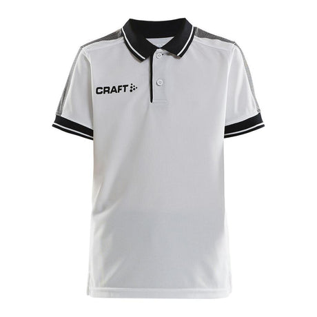 Pro Control Poloshirt Jr - White/Black - Front