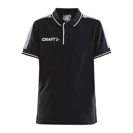Pro Control Poloshirt Jr - Black/White - Front