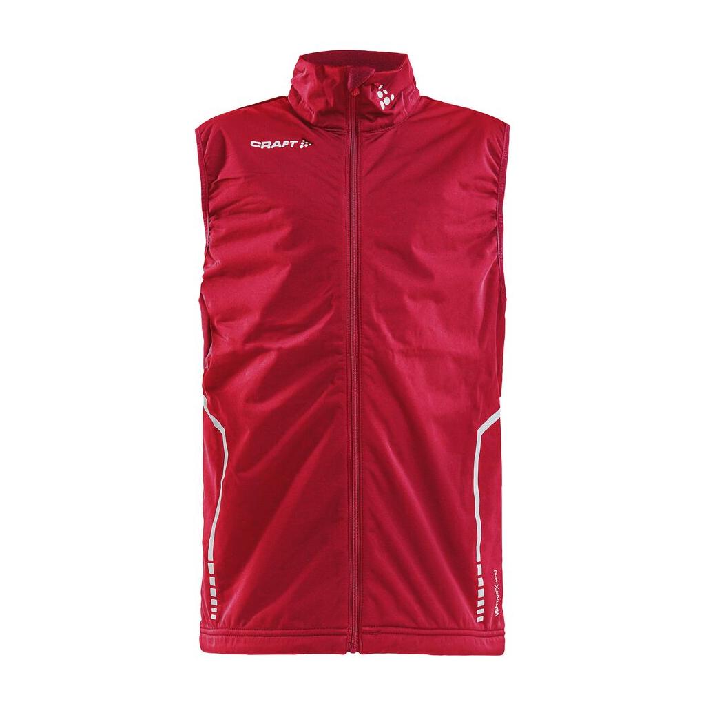 Warm Club Vest Jr - Red - Front