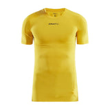 Pro Control Compression Tee Un - Yellow - Front