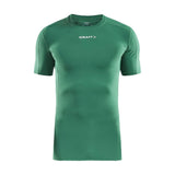 Pro Control Compression Tee Un - Green - Front
