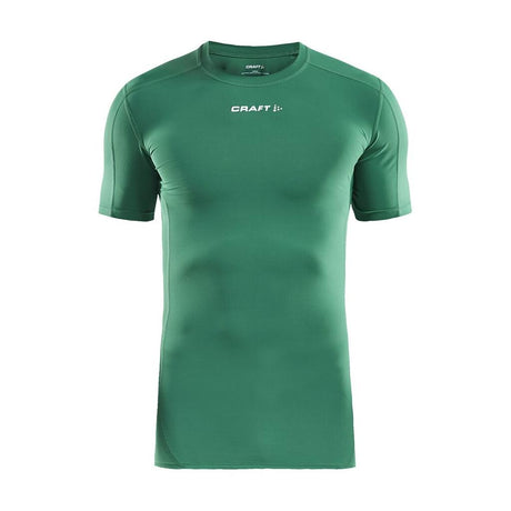Pro Control Compression Tee Un - Green - Front