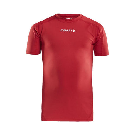 Pro Control Compression Tee Jr - Red - Front