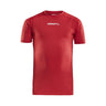 Pro Control Compression Tee Jr - Red - Front