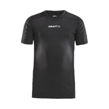Pro Control Compression Tee Jr - Black - Front