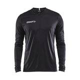 Squad Go Jersey Solid Ls M - Black - Front