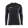 Squad Go Jersey Solid Ls M - Black - Front
