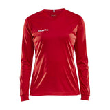 Squad Go Jersey Solid Ls W - Red - Front