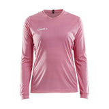 Squad Go Jersey Solid Ls W - Pink - Front