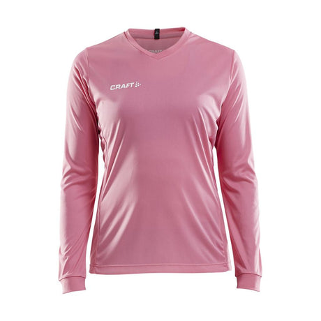 Squad Go Jersey Solid Ls W - Pink - Front