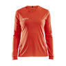 Squad Go Jersey Solid Ls W - Orange - Front