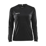 Squad Go Jersey Solid Ls W - Black - Front