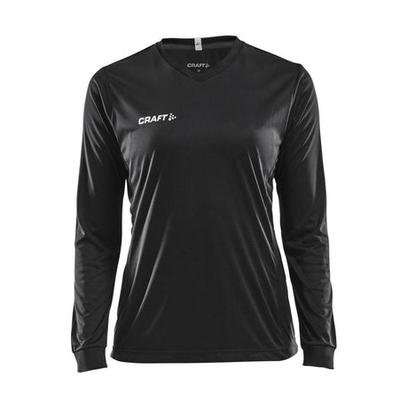 Squad Go Jersey Solid Ls W - Black - Front