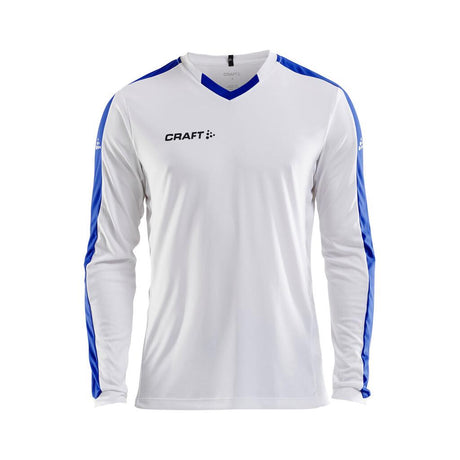 Progress Jersey Contrast Ls M - White/Club Cobolt - Front