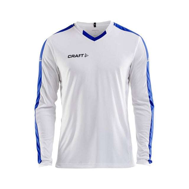 Progress Jersey Contrast Ls M - White/Club Cobolt - Front