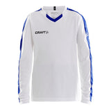 Progress Jersey Contrast Ls Jr - White/Club Cobolt - Front