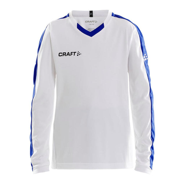 Progress Jersey Contrast Ls Jr - White/Club Cobolt - Front