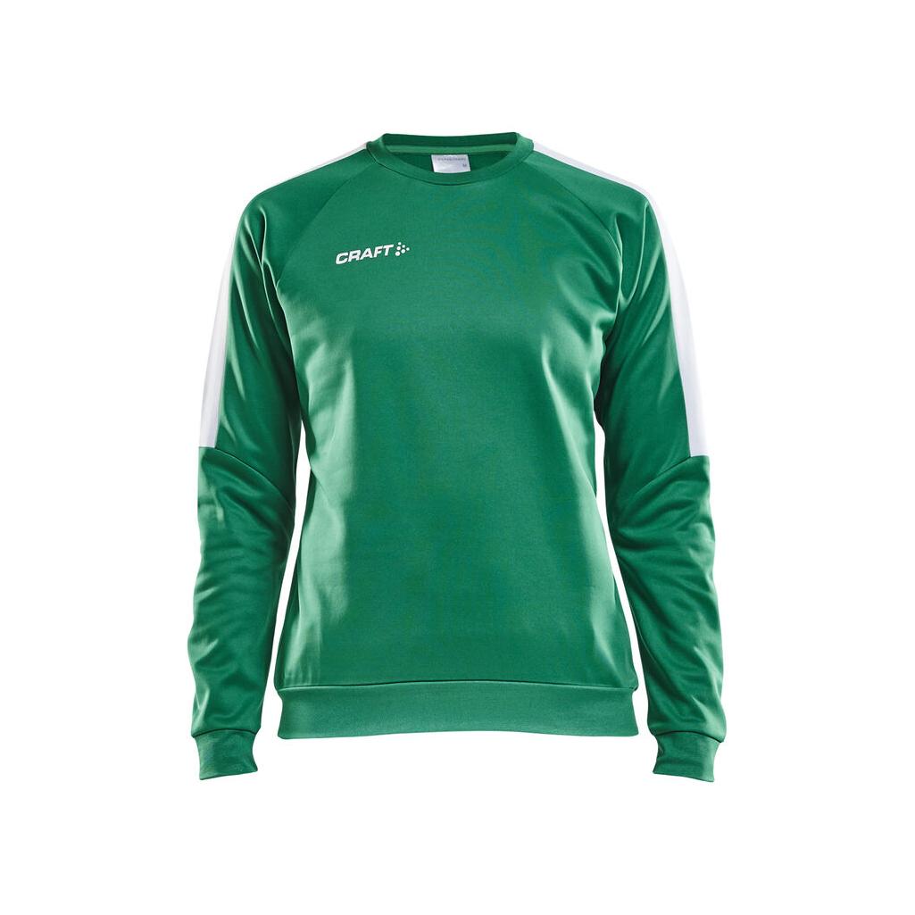 Progress R-Neck Sweater W - Green/White - Front