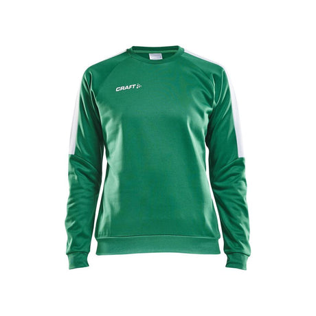 Progress R-Neck Sweater W - Green/White - Front