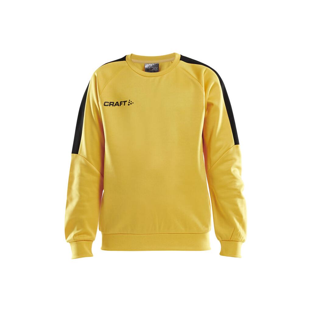 Progress R-Neck Sweater Jr - Yellow/Black - Front