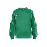 Progress R-Neck Sweater Jr - Green/White - Front