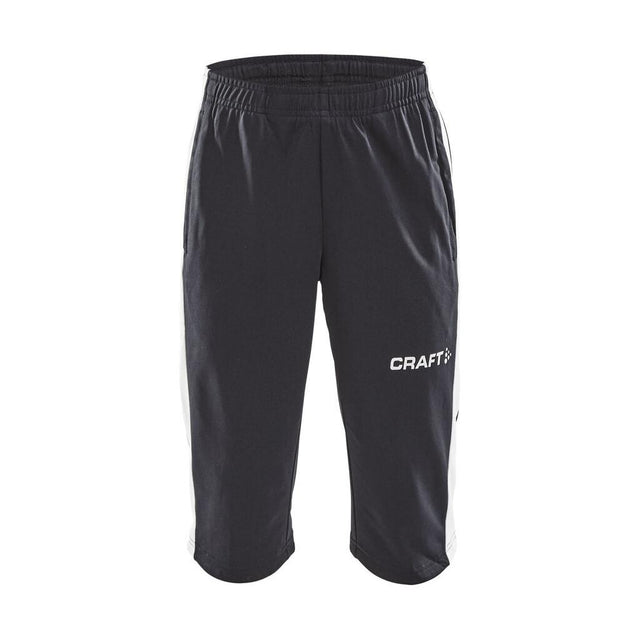 Progress 3/4 Pants Jr - Black/White - Front