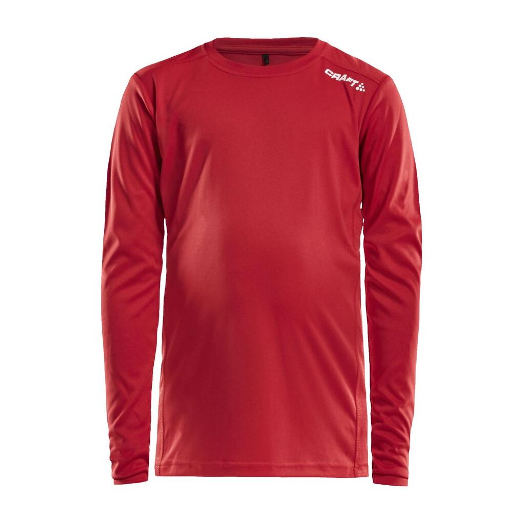 Rush Ls Tee Jr - Red - Front