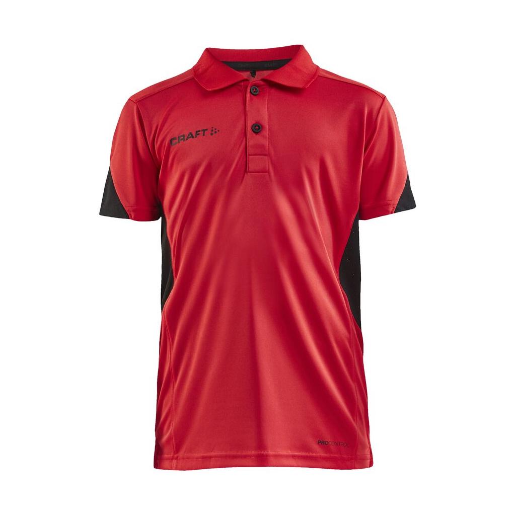 Pro Control Impact Polo J - Red/Black - Front