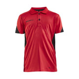 Pro Control Impact Polo J - Red/Black - Front