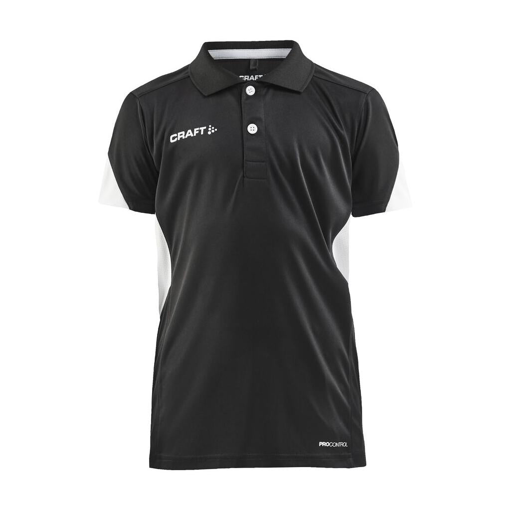 Pro Control Impact Polo J - Black/White - Front