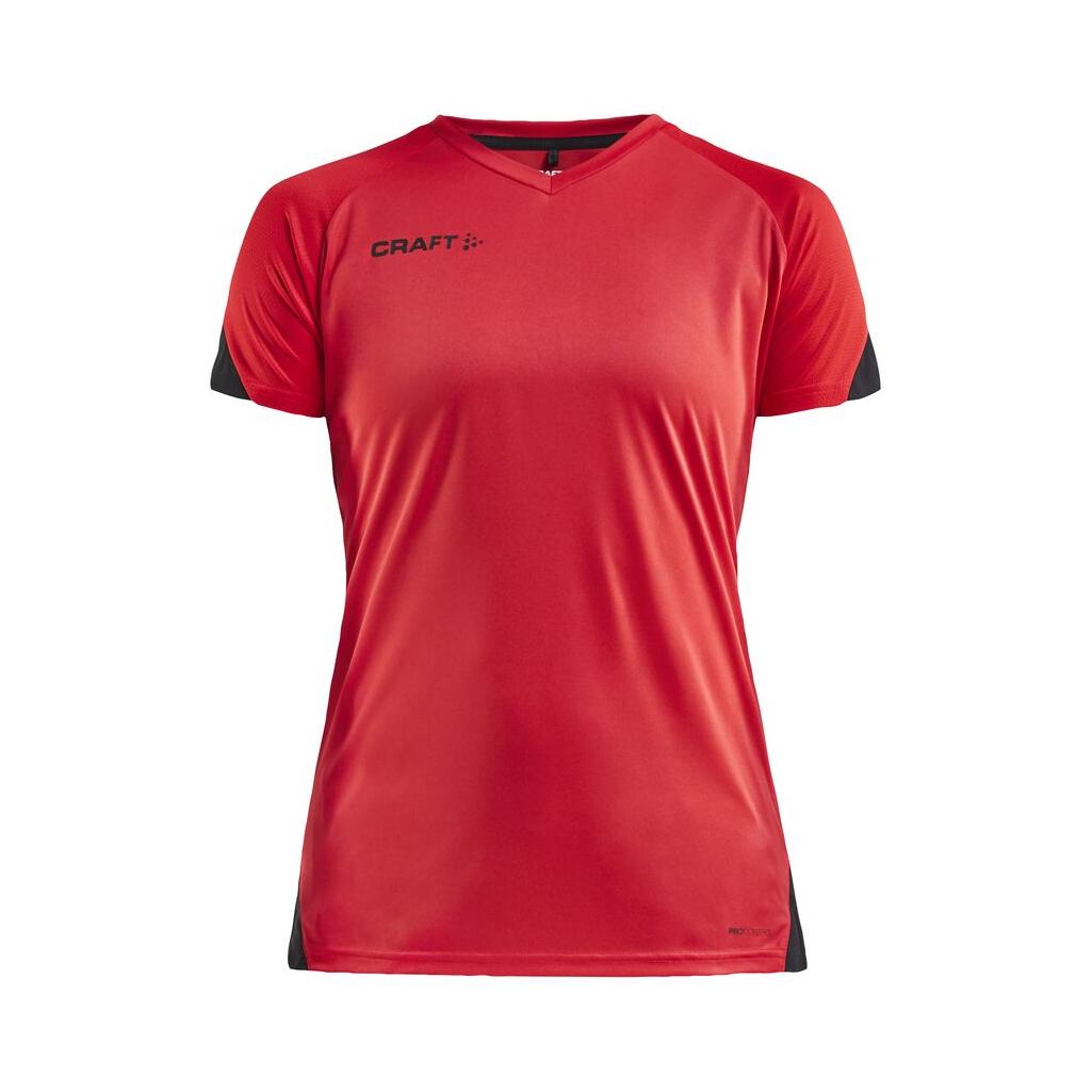 Pro Control Impact Ss Tee W - Red/Black - Front