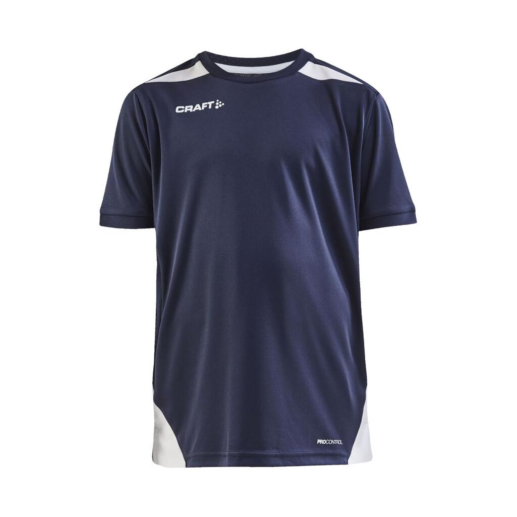 Pro Control Impact Ss Tee Jr - Navy/White - Front