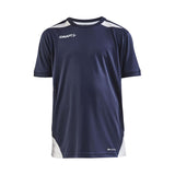 Pro Control Impact Ss Tee Jr - Navy/White - Front