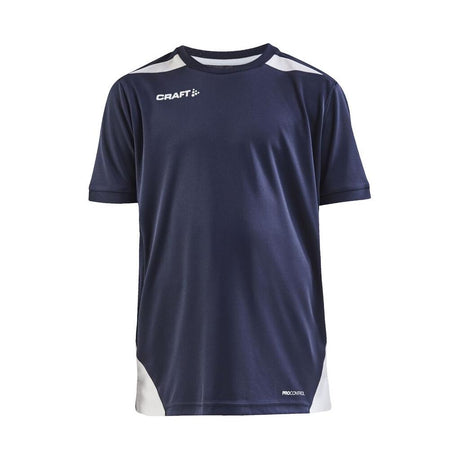 Pro Control Impact Ss Tee Jr - Navy/White - Front