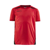 Pro Control Impact Ss Tee Jr - Red/Black - Front