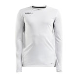 Pro Control Impact Ls Tee M - White/Black - Front