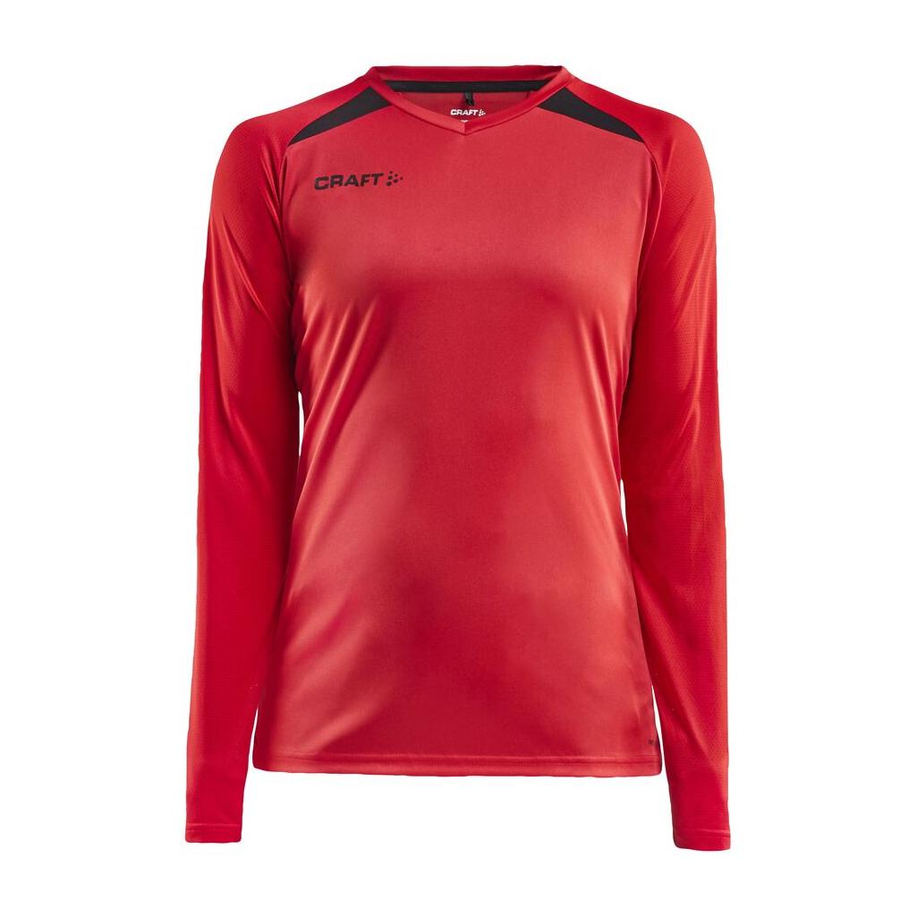 Pro Control Impact Ls Tee W - Red/Black - Front